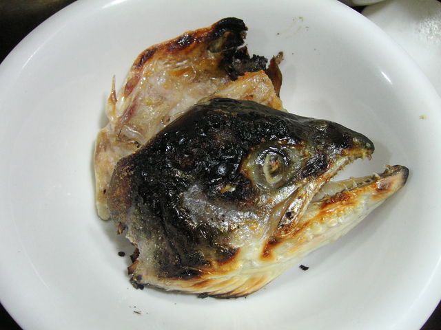 Grilled salmon head. ̓̉ĂBQB 